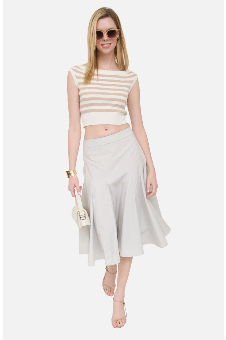 Off-the-Shoulder Knit Crop Top, Alternate, color, TAUPE