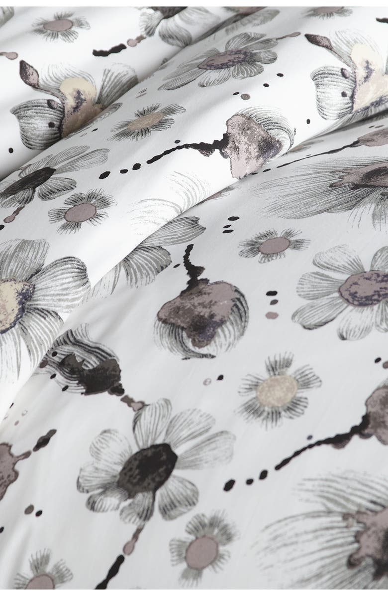 SOUTHSHORE FINE LINENS Premium Collection Ultra-Soft 300 Thread-Count Cotton Duvet Cover Set, Alternate, color, Watercolor Symphony Grey