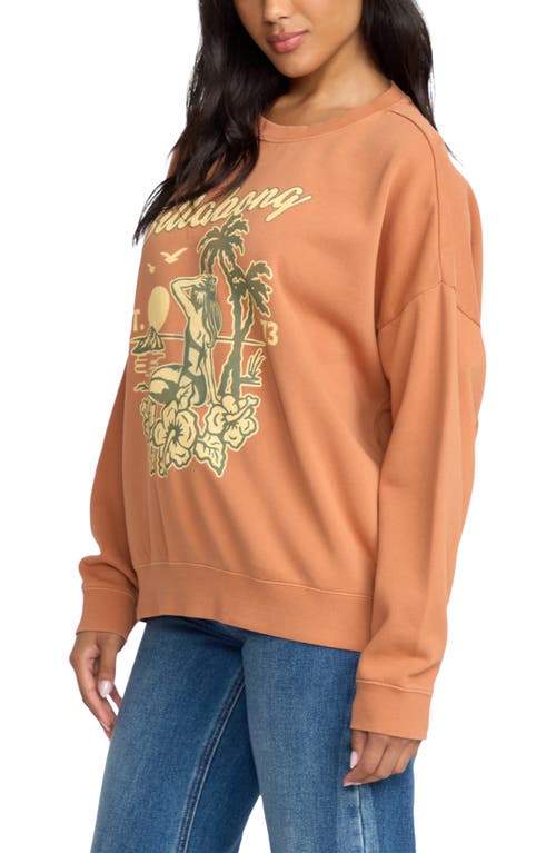 Billabong Echo Crewneck Sweatshirt In Brown