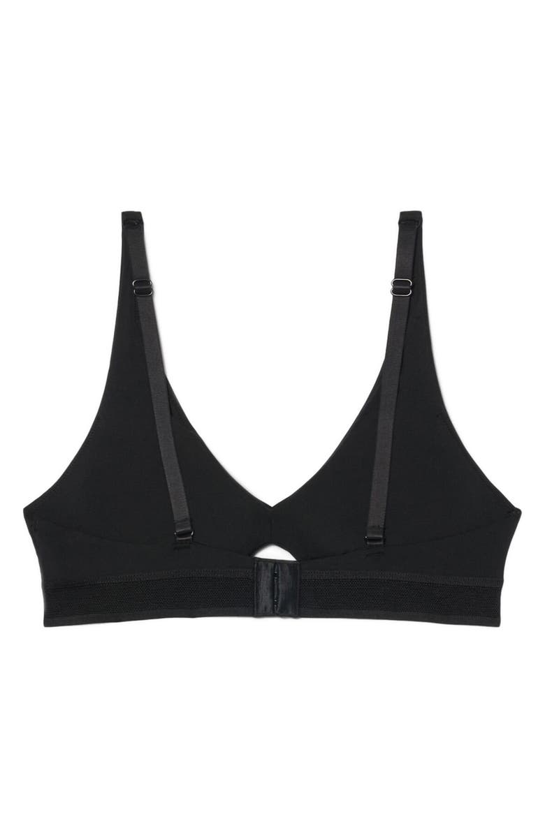 Lacoste Cutout Wireless Microfiber Bra, Alternate, color, Black