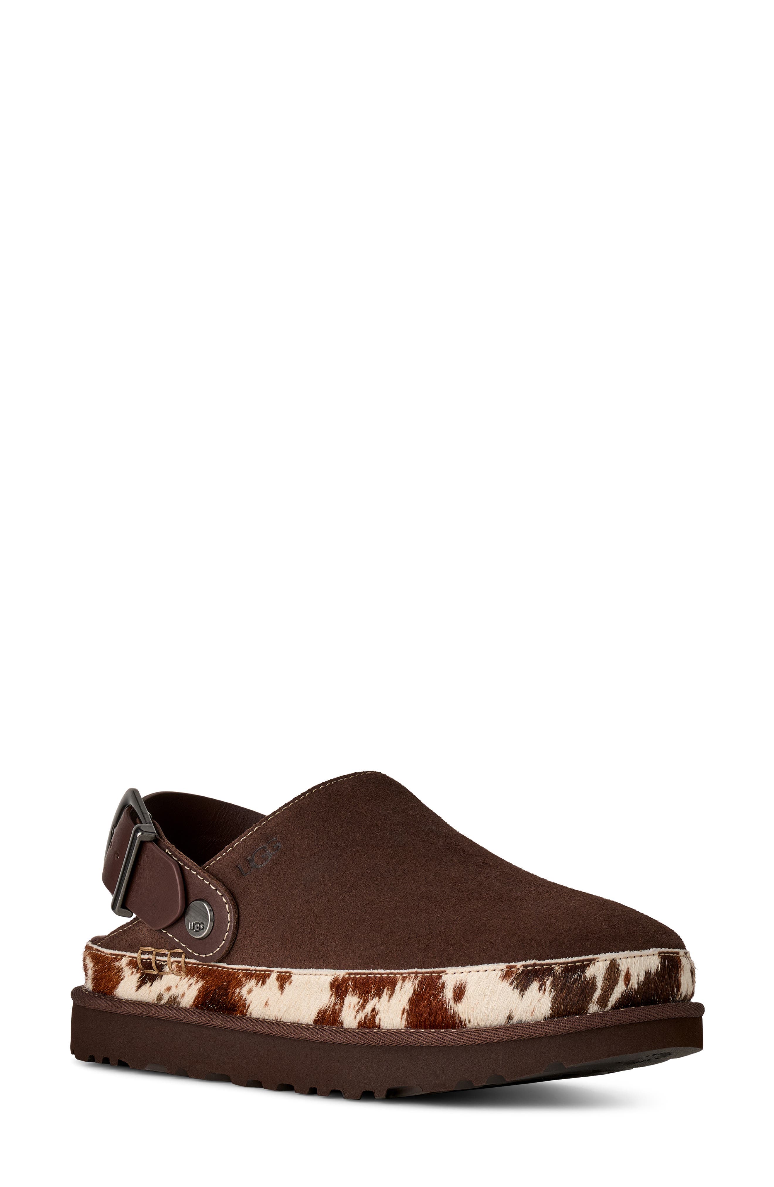 Goldenstar Western Leather Clog, Main, color, BURNT CEDAR