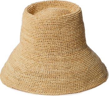 Janessa Leoné Felix Crochet Raffia Bucket Hat | Nordstrom