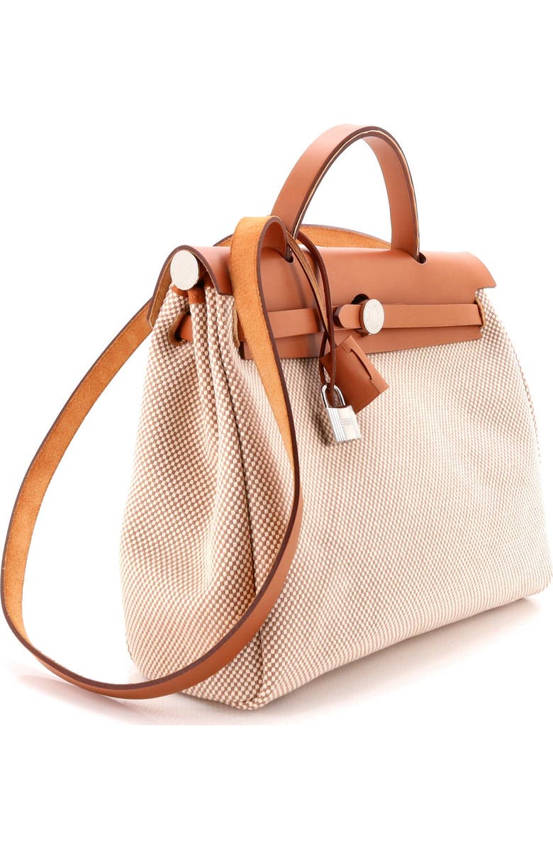 Pre-Owned Hermes Herbag Zip Criss Viking Toile and Leather 31, Alternate, color, Gold