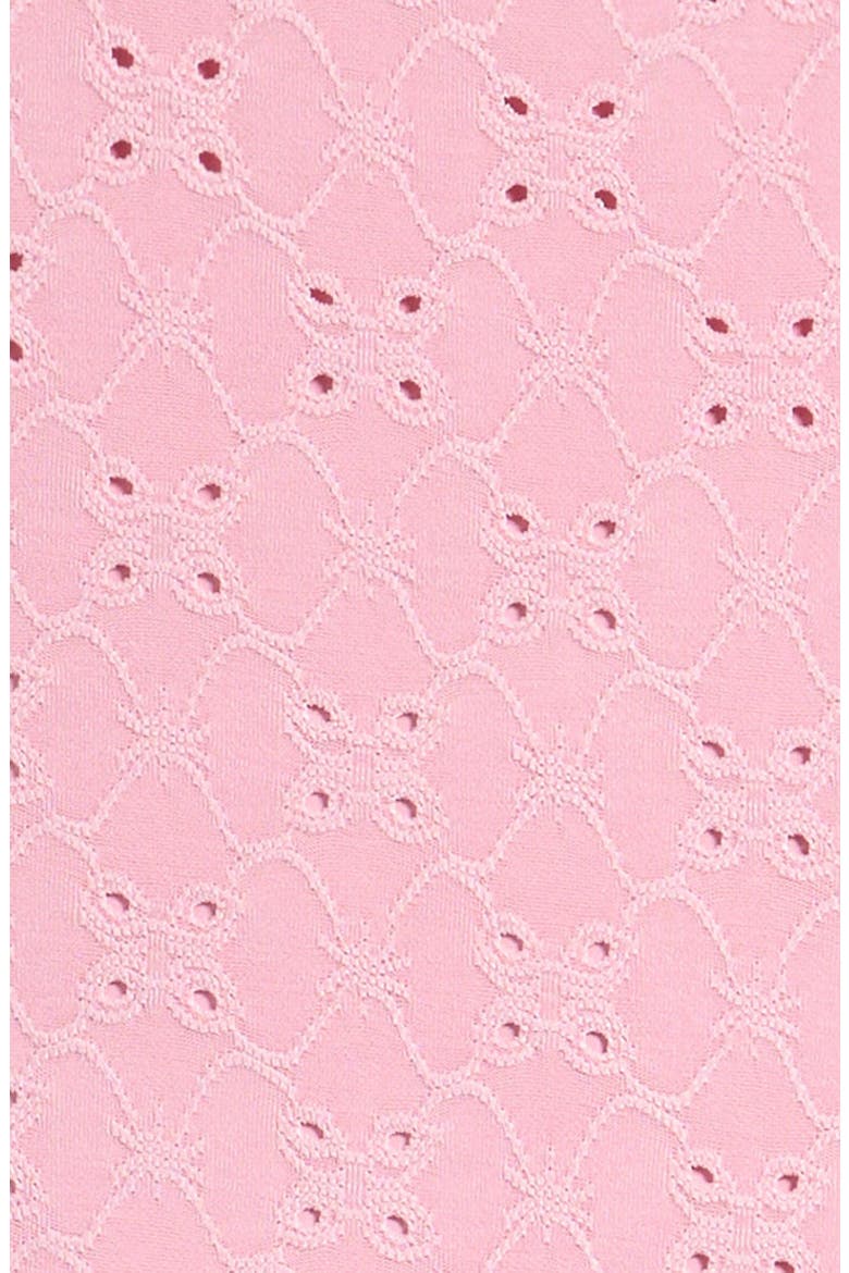 Kids' Active Eyelet One Shoulder Minidress with Built-In Shorts, Alternate, color, PINK NECTAR