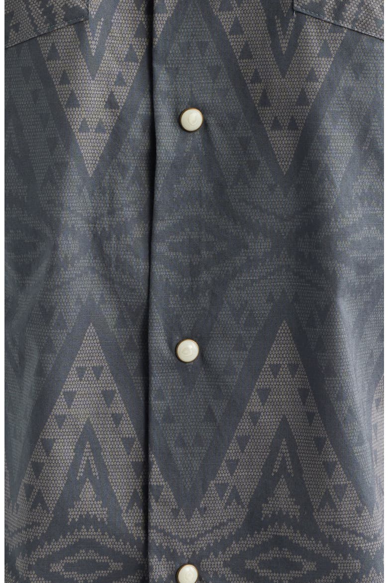 Snap-Up Short Sleeve Western Shirt, Alternate, color, HELENA CHARCOAL