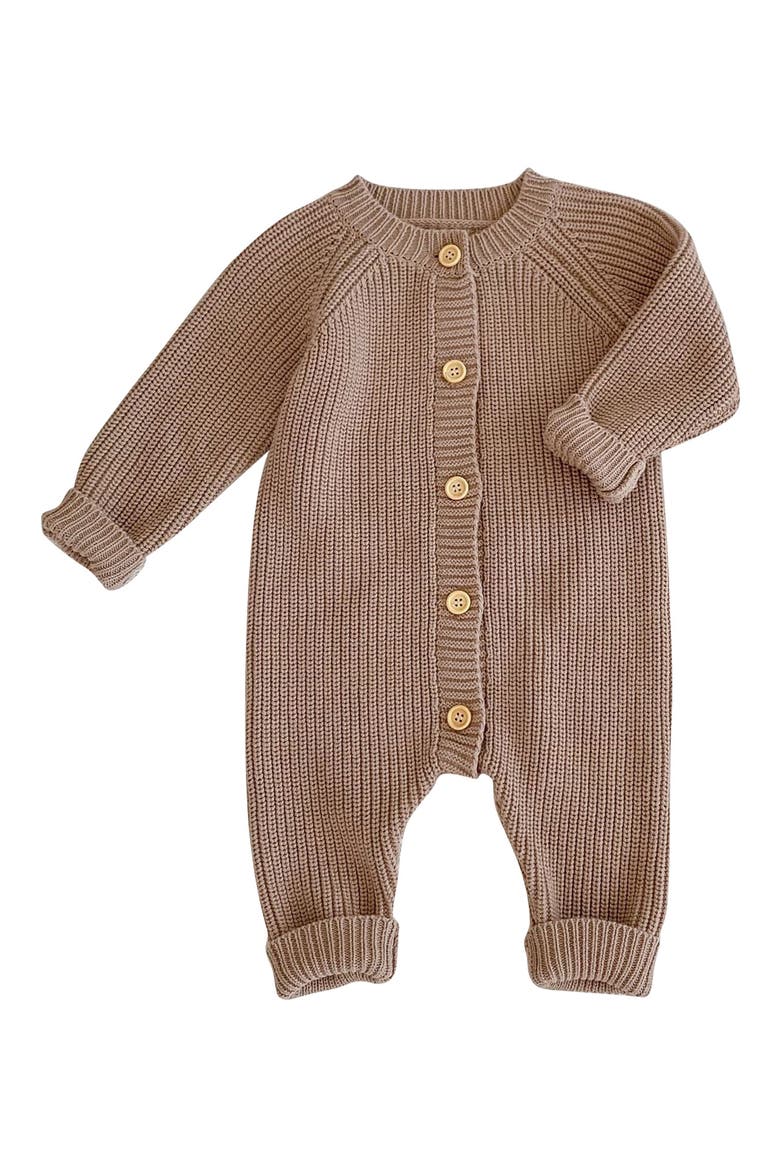 Dallas Knit Cotton Romper, Alternate, color, KHAKI