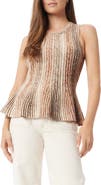 Sam Edelman Breit Two Tone Sleeveless Peplum Sweater