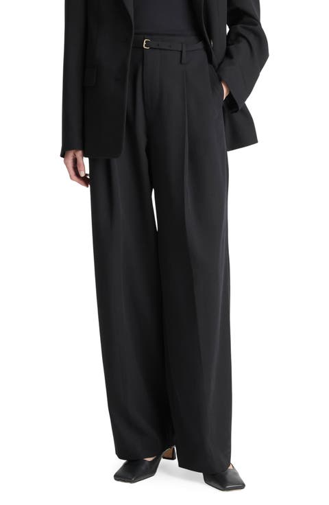 High Waist Pleated Wide Leg Pants