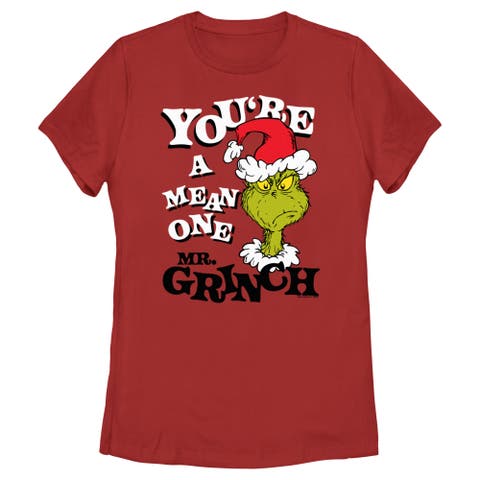 Women's The Grinch Christmas Mean One  Graphic T-Shirt