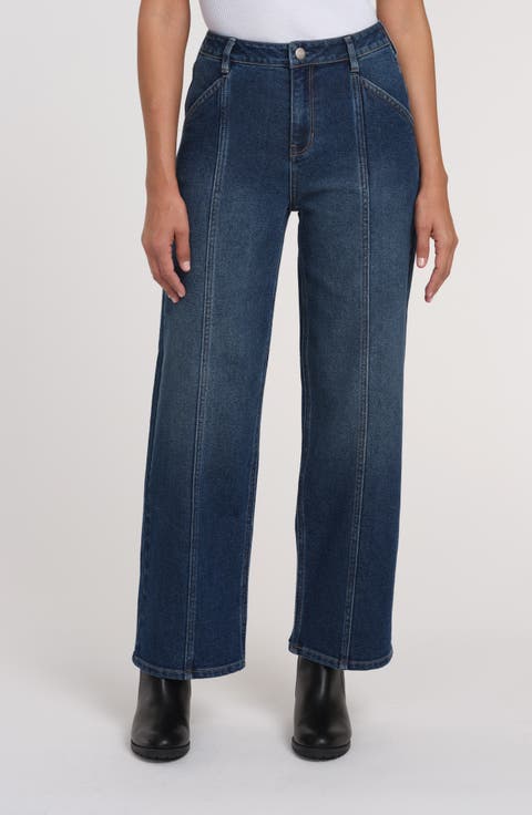 Soliel Retro Mid Rise Straight Leg Jeans