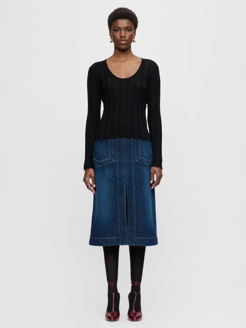 Callas Milano Margot Scoop Neck Sweater In Black