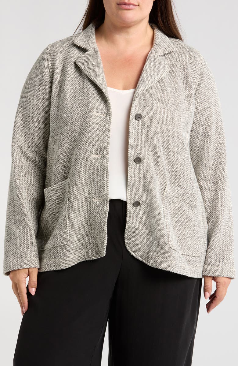 Eileen Fisher Organic Cotton Blazer, Main, color, Ash