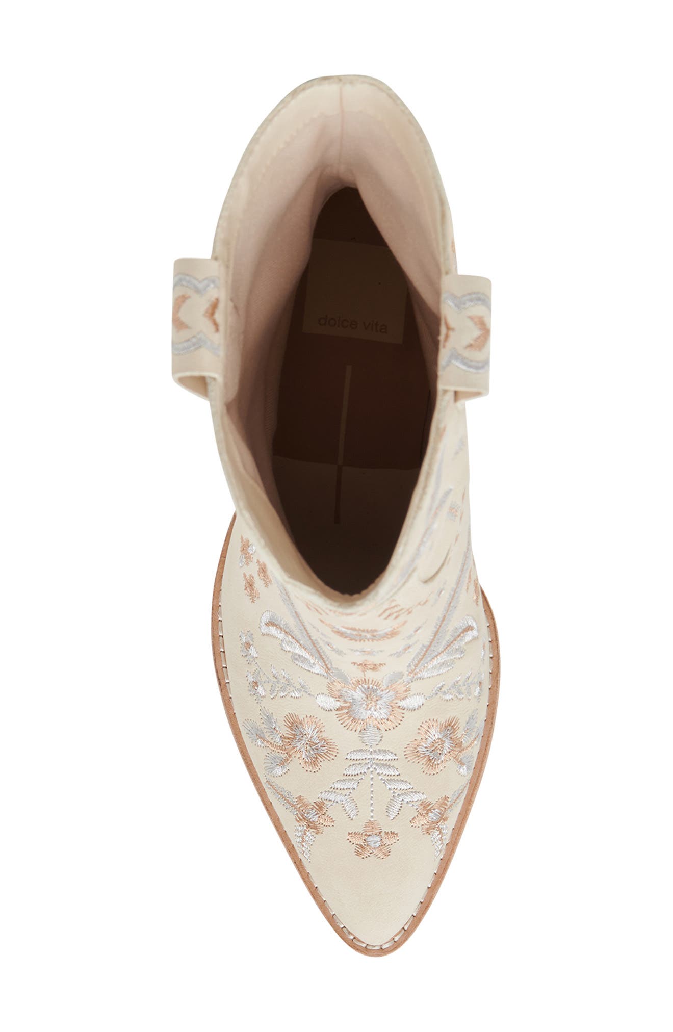 Dolce Vita Jessey Floral Pointed Toe Western Boot, Alternate, color, 