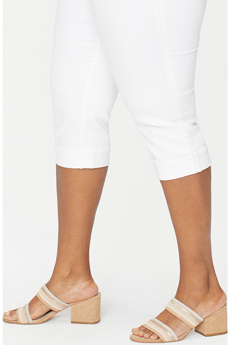 Marilyn Cool Embrace® Cuff Crop Straight Leg Jeans, Alternate, color, OPTIC WHITE