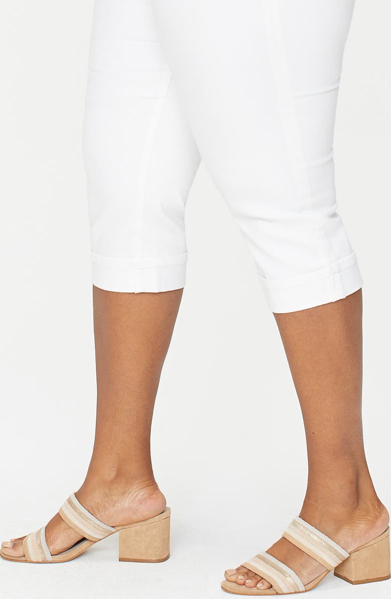 NYDJ Marilyn Cool Embrace<sup>®</sup> Cuff Crop Straight Leg Jeans, Alternate, color, Optic White