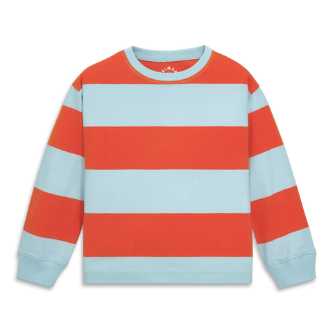 Long Sleeve Easy Tee In Rugby Stripe