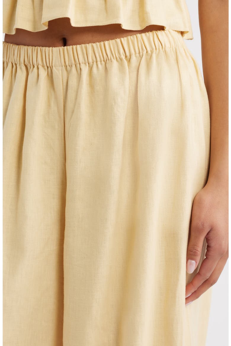 Kortez Linen Balloon Pants, Alternate, color, DAFFODIL