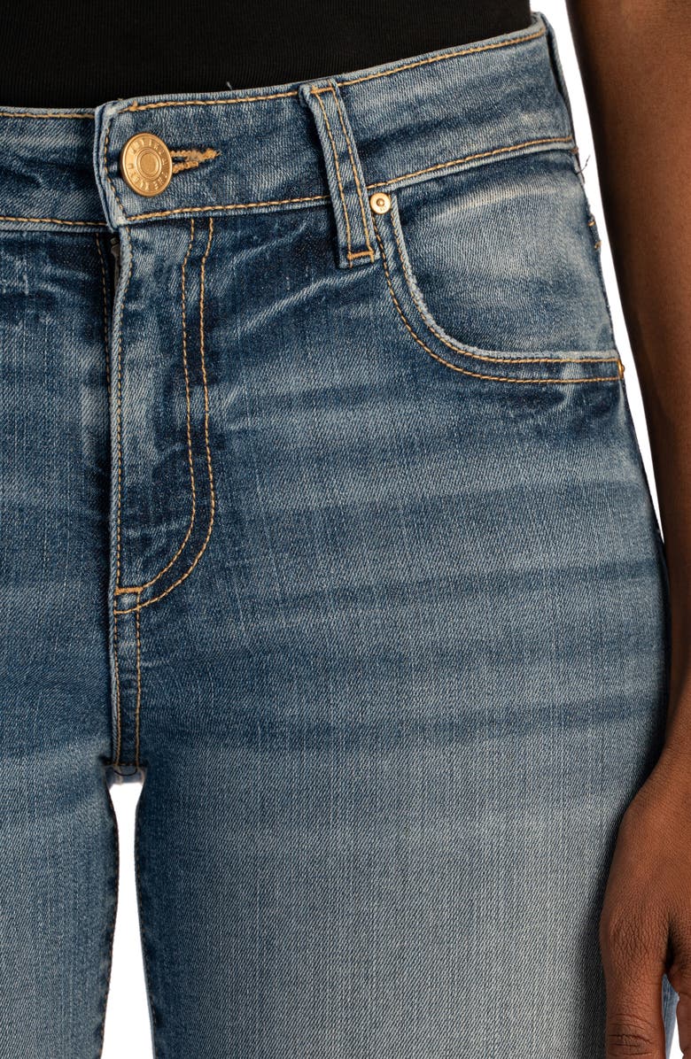 KUT from the Kloth Donna Distressed High Waist Raw Hem Skinny Jeans, Alternate, color, 
