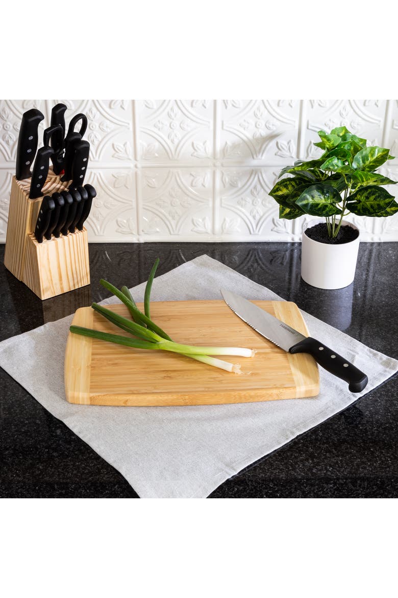 Large Burnished Cutting Board, 10x15-Inch, Alternate, color, Bamboo