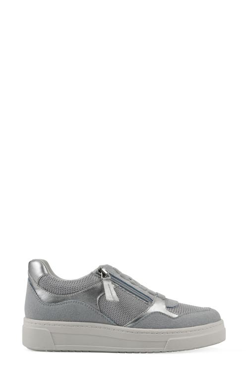 Cliffs By White Mountain Uplit Zip Sneaker In Light Blue Silver Multi