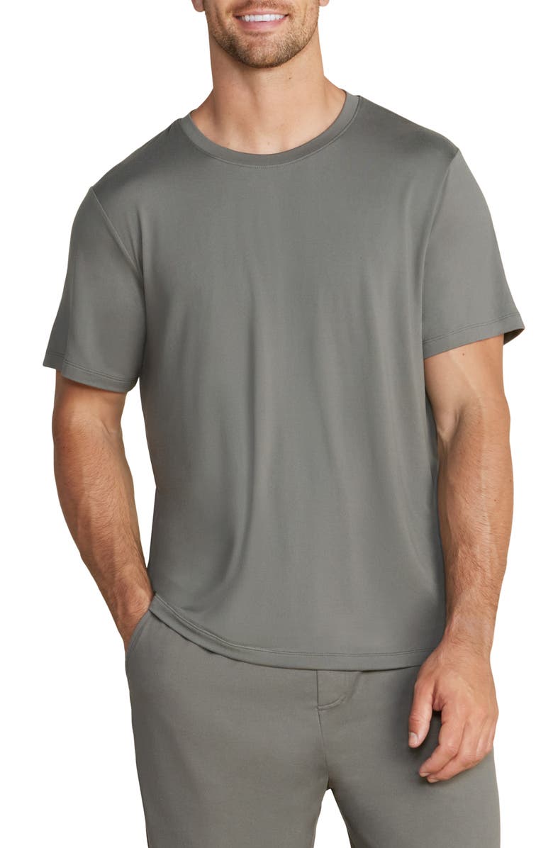 Barefoot Dreams<sup>®</sup> Butterchic Knit Light T-Shirt, Main, color, Olive Branch