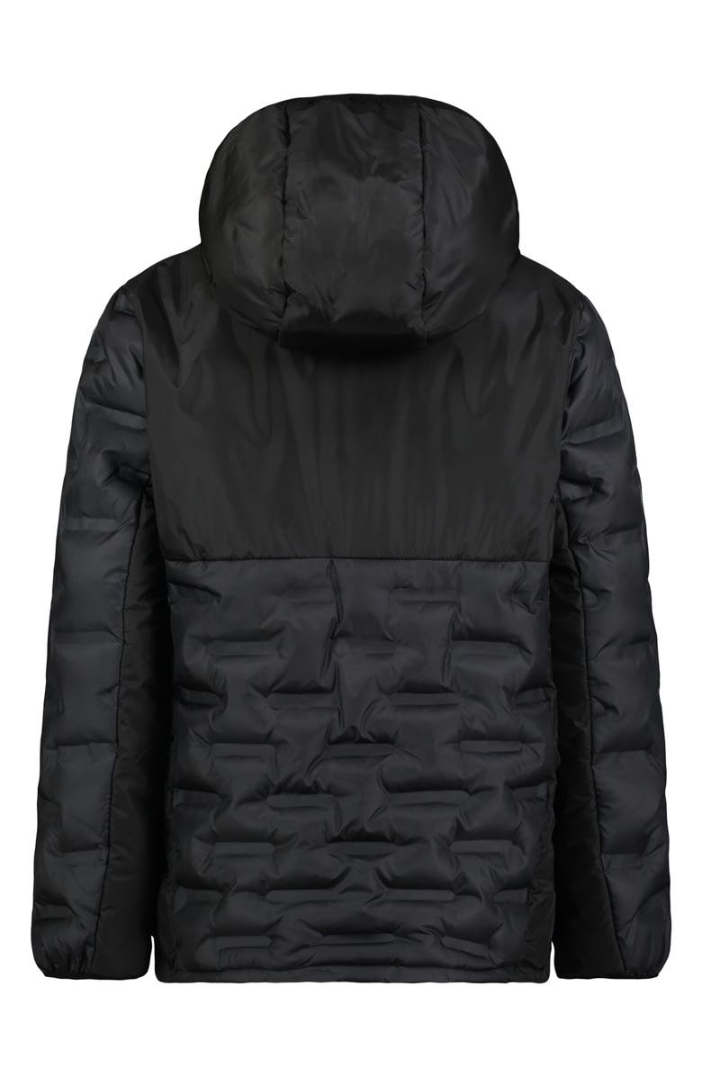 Under Armour Kids' Bonded Hooded Puffer Jacket, Alternate, color, Black