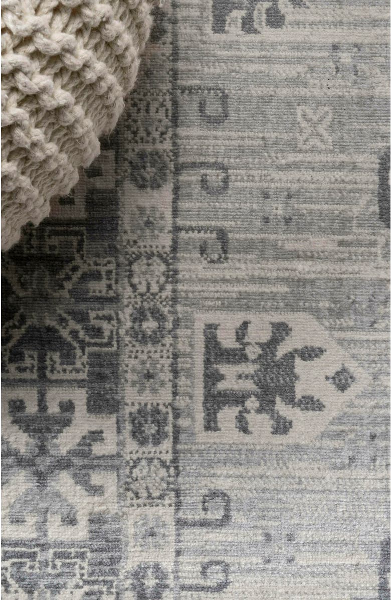 JONATHAN Y Modern Persian Vintage Medallion Area Rug, Alternate, color, Light Grey