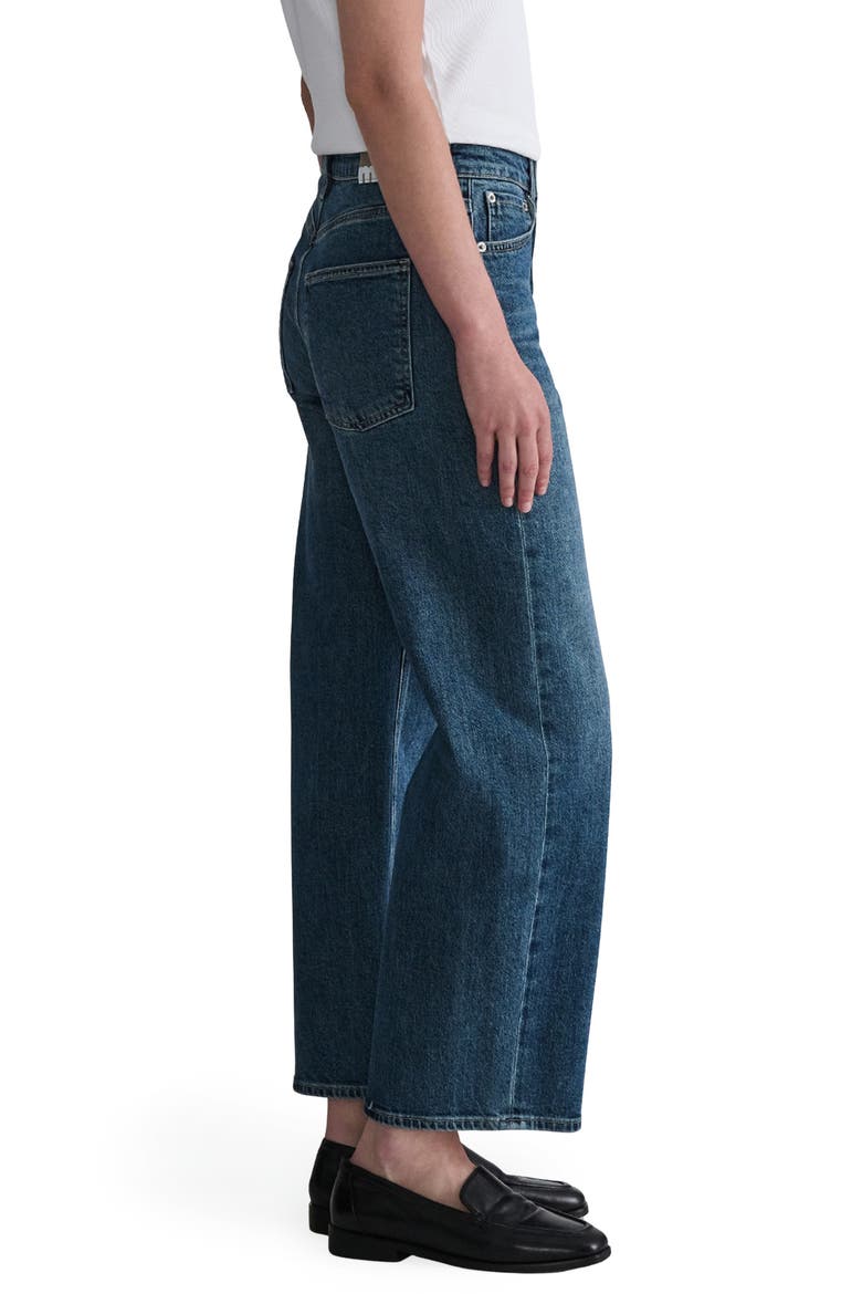 Genova High Waist Ankle Wide Leg Jeans, Alternate, color, DARK SHADED CLASSIC BLUE