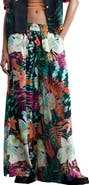 Desigual Tropical Print Wide Leg Trousers