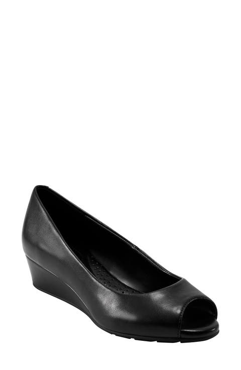 Peep Toe Wedge Pump (Women)