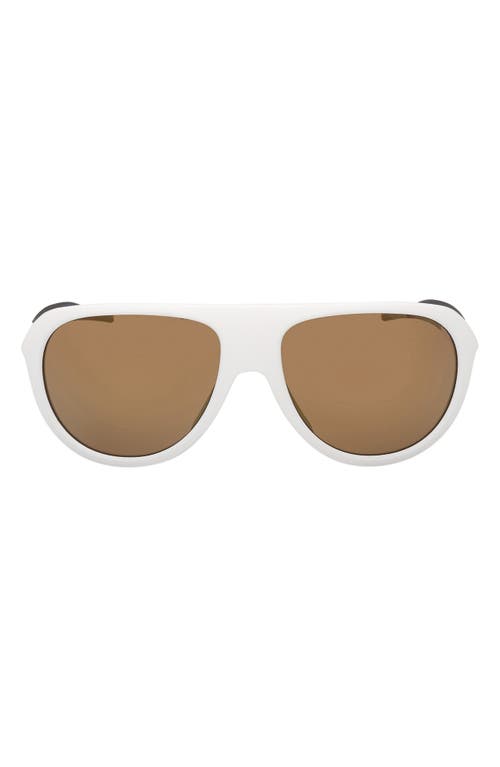 adidas 60mm Pilot Sunglasses in White/brown Mirror at Nordstrom