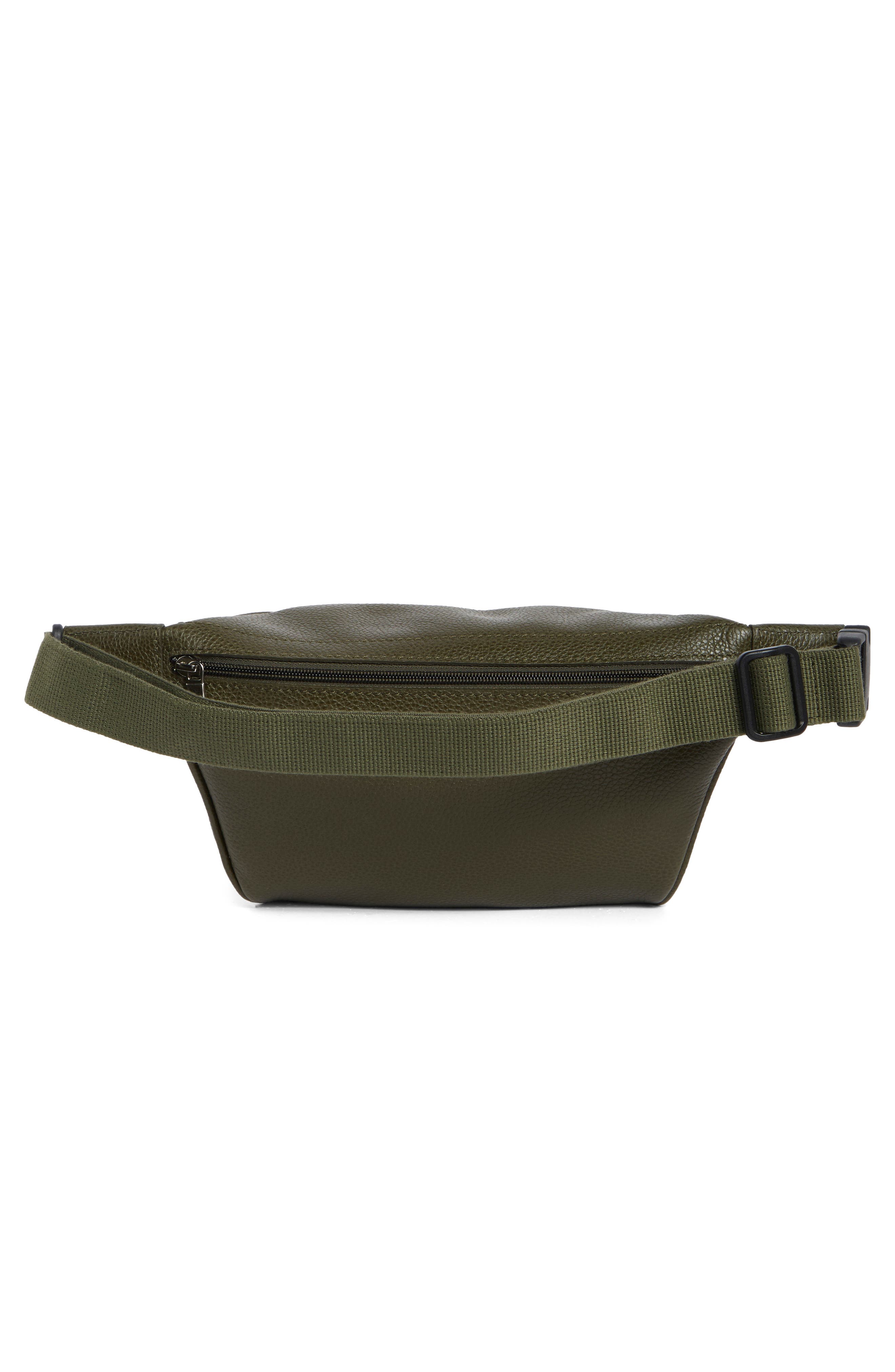 Medium Le Foulonné Leather Belt Bag, Alternate, color, KHAKI