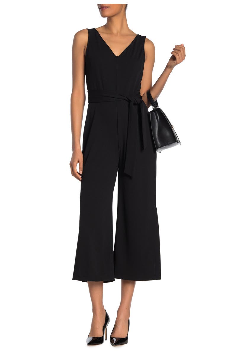 TASH AND SOPHIE Sleeveless Cropped Jumpsuit, Main, color,