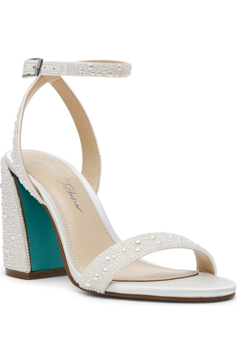 Betsey Johnson Jet Ankle Strap Sandal, Main, color, Pearl