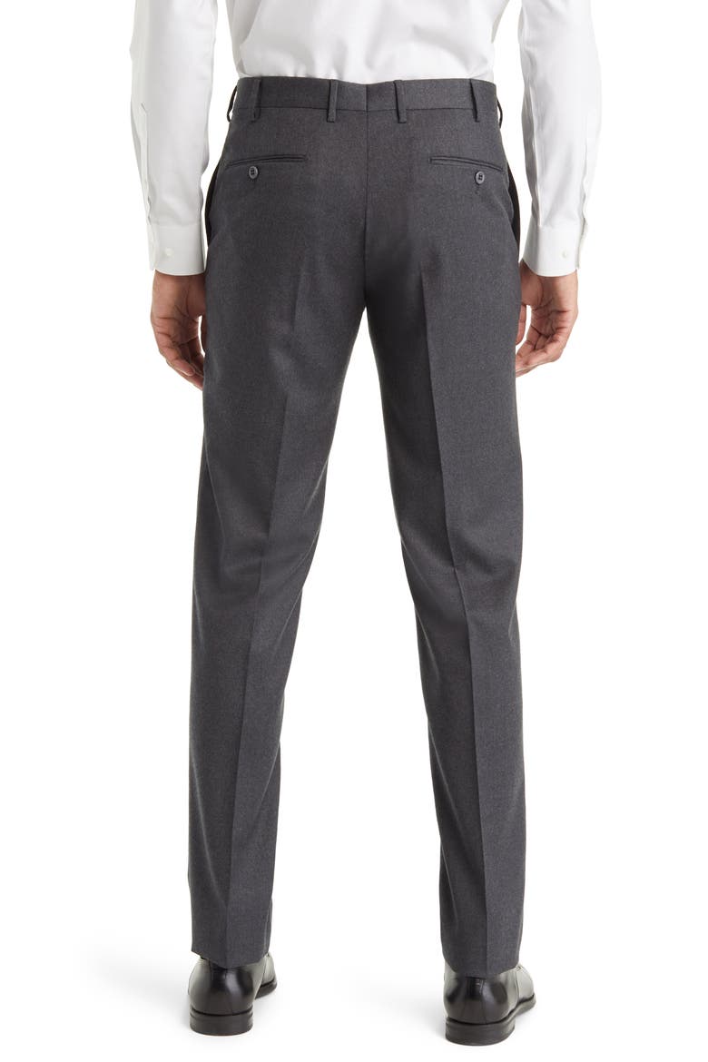 Parker Flat Front Stretch Wool Flannel Trousers (Nordstrom Exclusive), Alternate, color, DARK GREY