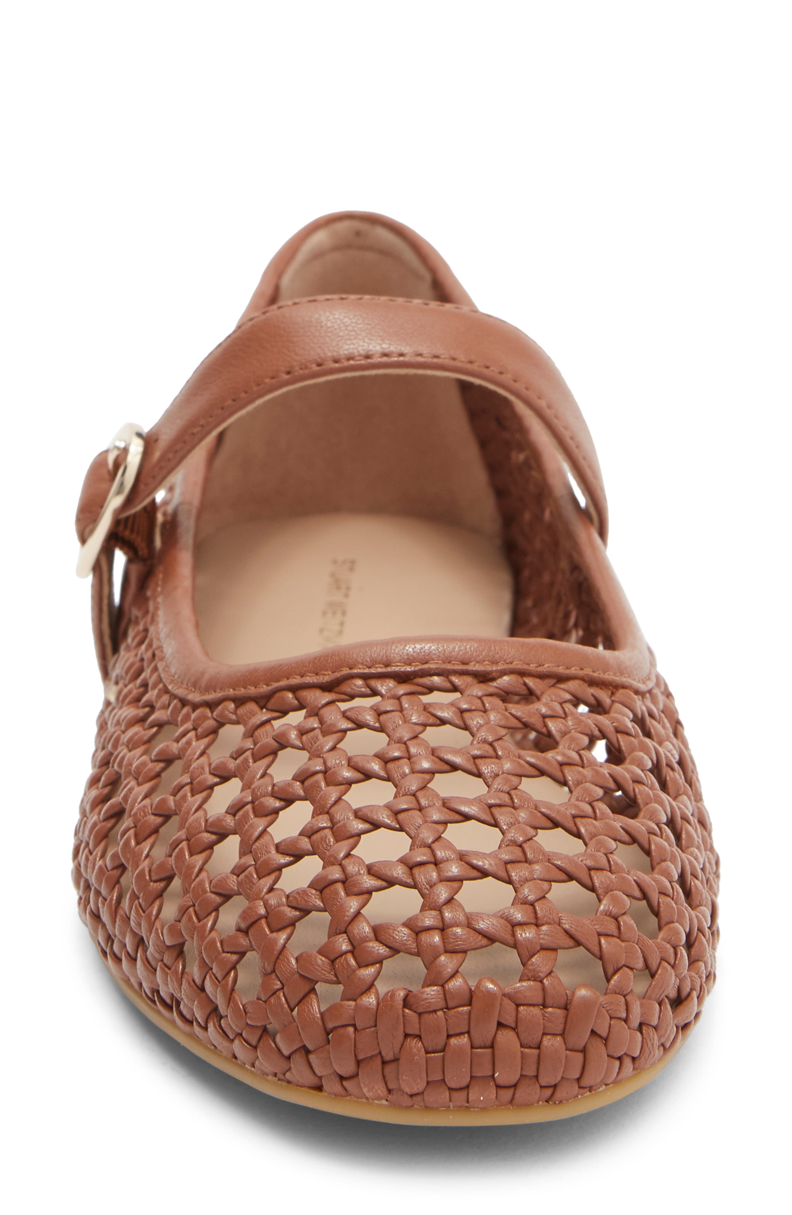 Stuart Weitzman Freya Mary Jane Flat, Alternate, color, Saddle