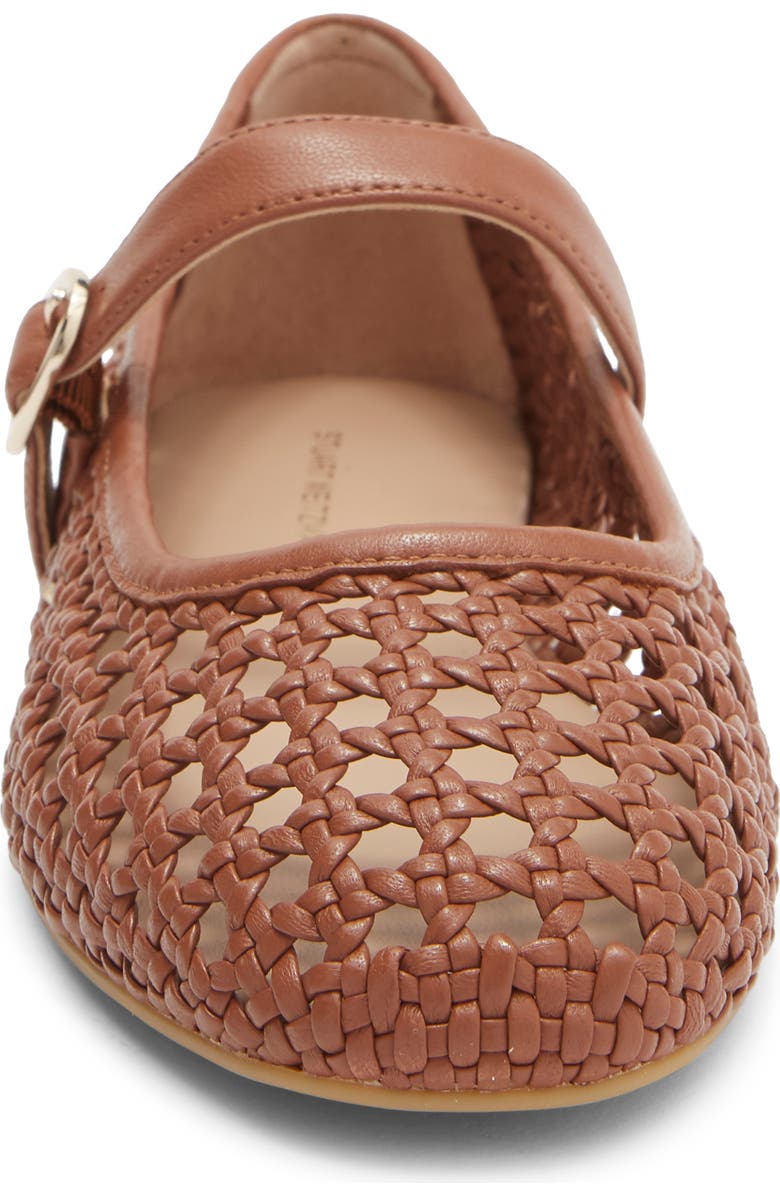 Stuart Weitzman Freya Mary Jane Flat, Alternate, color, Saddle