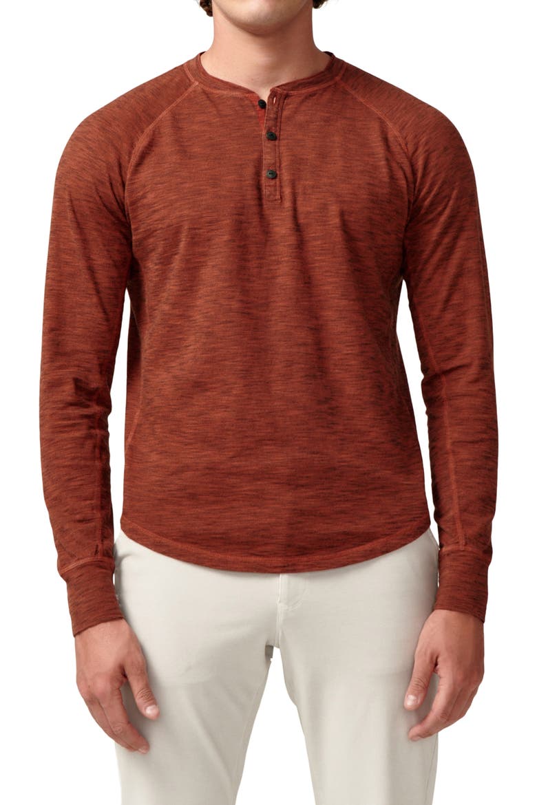 Legend Slub Long Sleeve Henley T-Shirt, Main, color, BRANDY