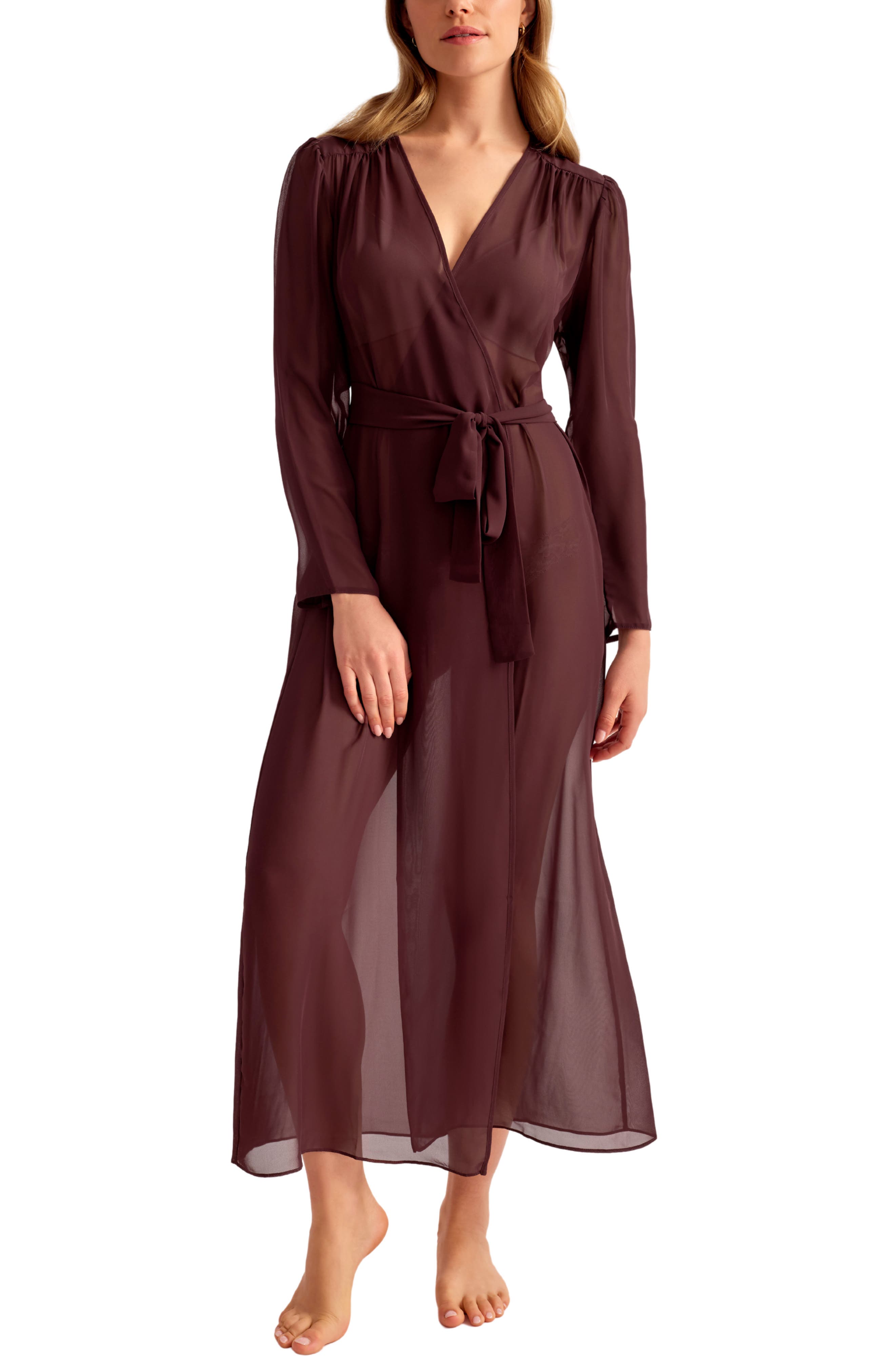Rya Collection Lovely Chiffon Robe (Women) | Nordstrom