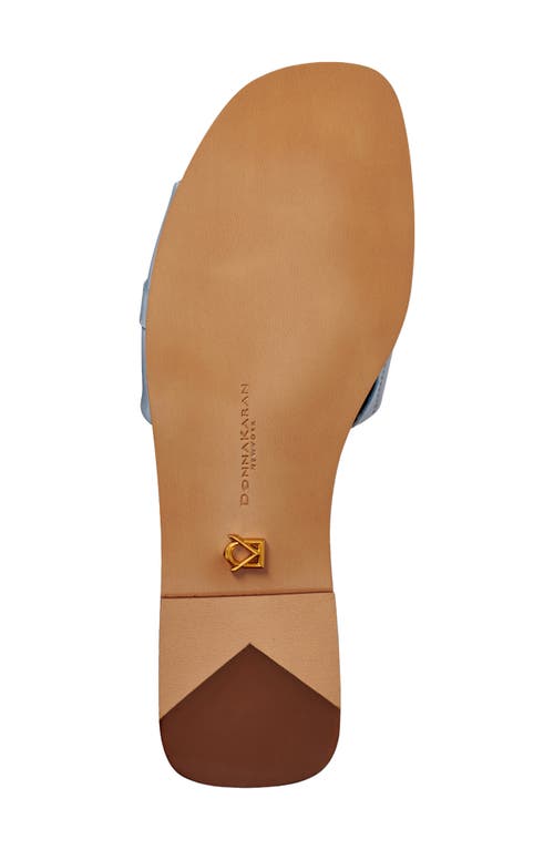 Donna Karan Haylen Hardware Slide Sandals In Blue Frost