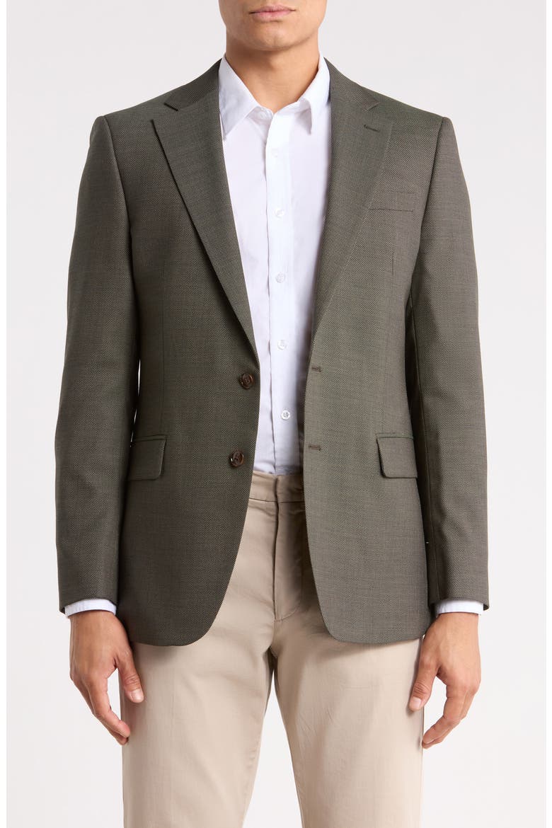 Slim Fit Wool Blend Sport Coat, Main, color, OLIVE
