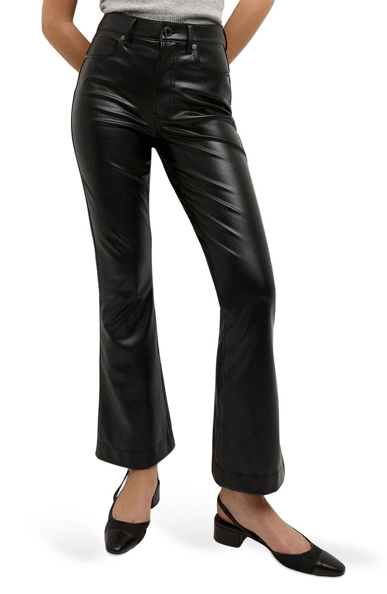 Veronica Beard Carson Ankle Flare Faux Leather Pants, Main, color,