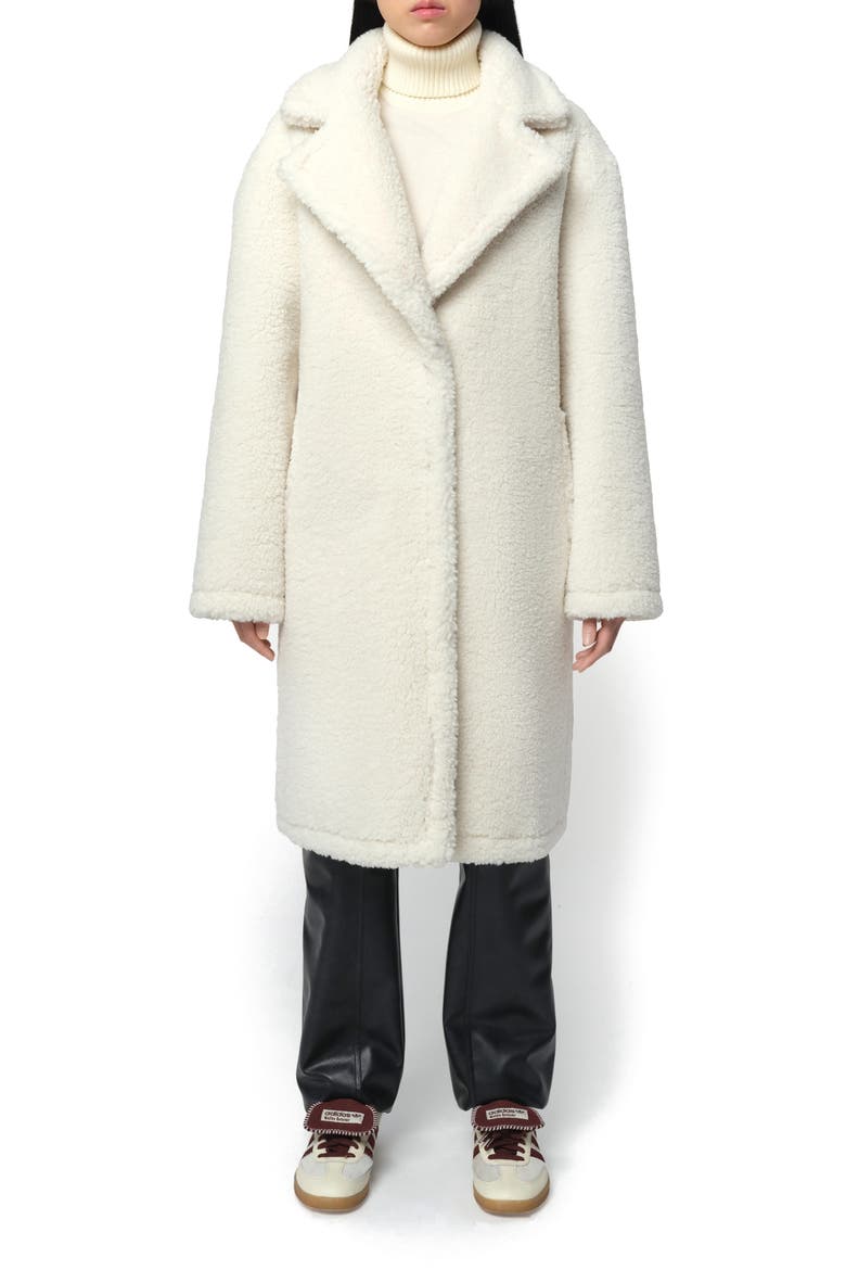 Anei Reversible Faux Shearling Coat, Main, color, BLANC