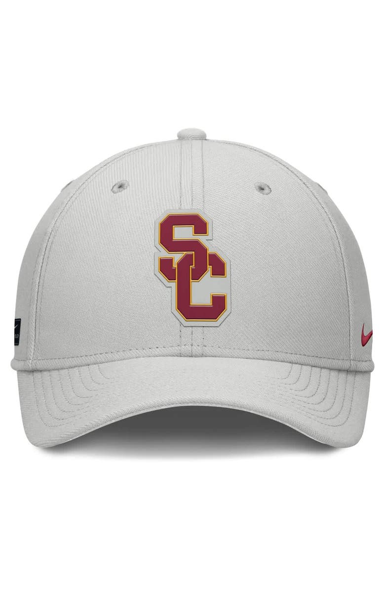 Nike Men's Nike Gray USC Trojans Rise Practice Performance Adjustable Hat, Alternate, color,