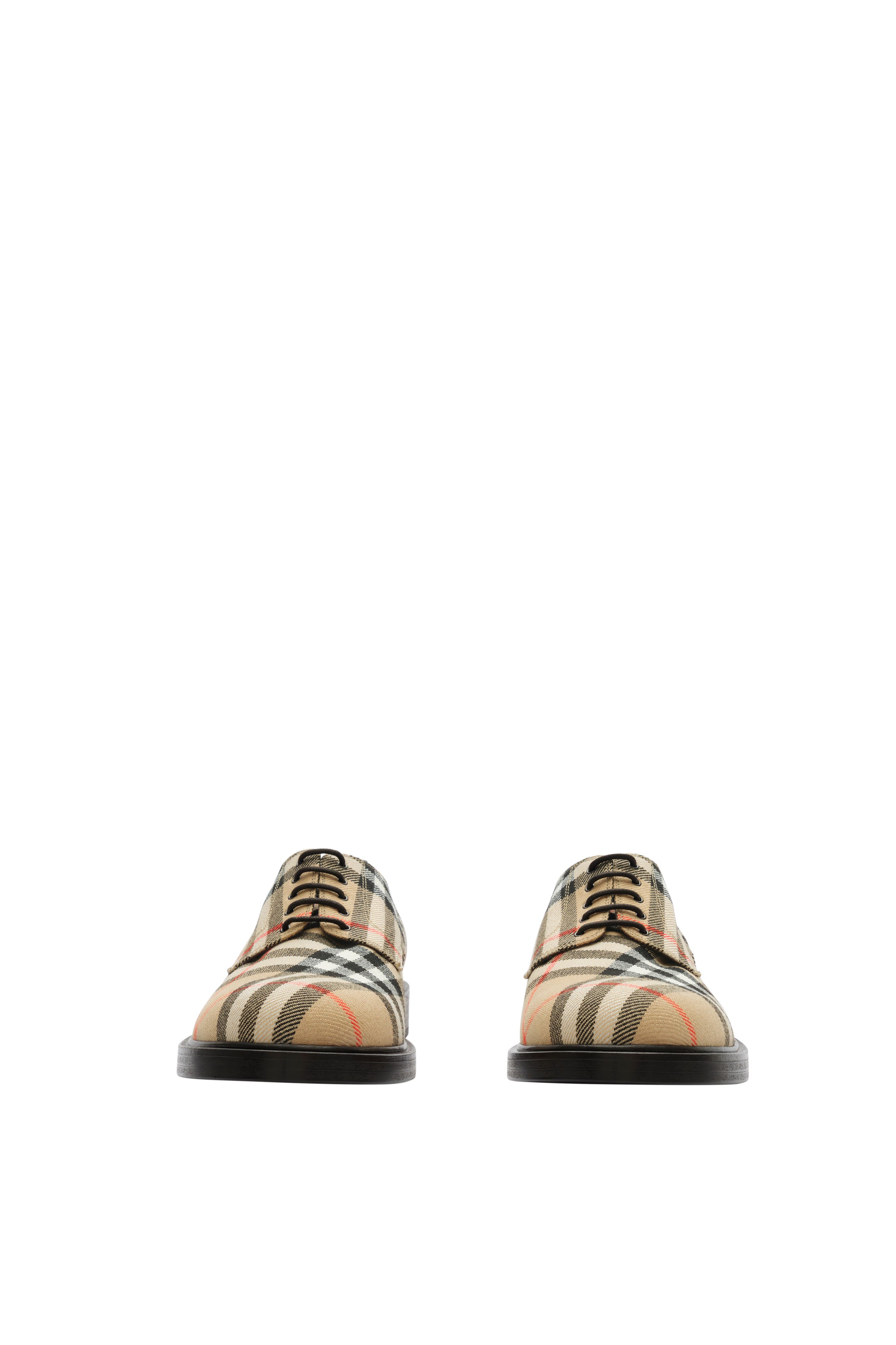 Burberry Check Pembroke Derby Shoes, Alternate, color, Sand Beige