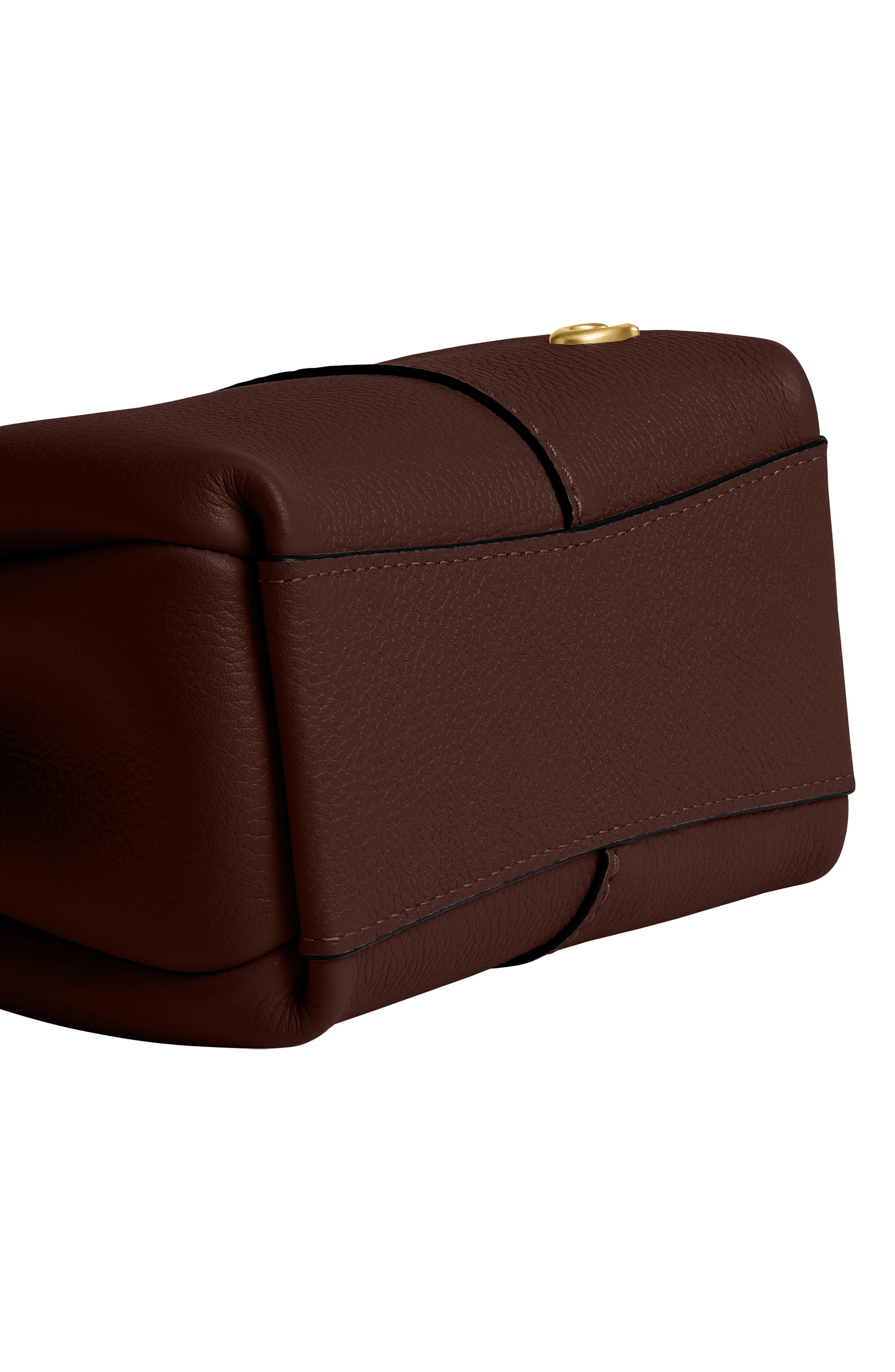 COACH Lana Polished Pebble Leather Shoulder Bag, Alternate, color, B4/Maple