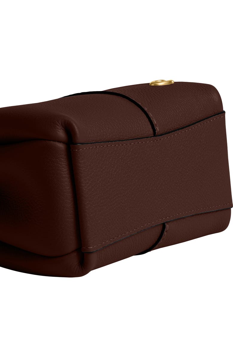 COACH Lana Polished Pebble Leather Shoulder Bag, Alternate, color, B4/ Maple