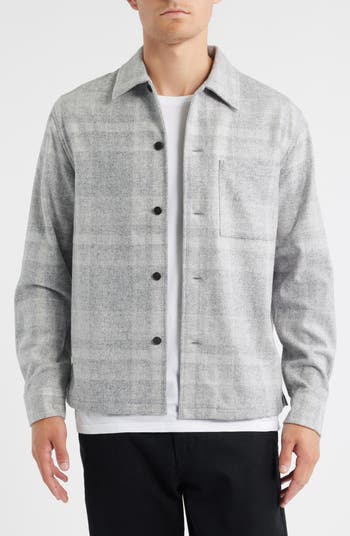 Theory トップス Theory Shaded Plaid Shirt Jacket | Nordstrom