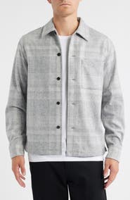 Theory Shaded Plaid Shirt Jacket