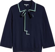 Wit & Wisdom Tipped Bow Sweater